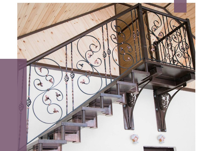 Кованые лестницы в Ступине от 81073 руб. под ключ