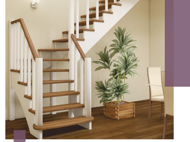 Г-образные лестницы под ключ в Ступине — изготовление и монтаж