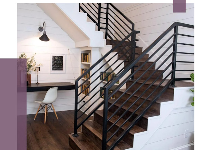 Перила для лестницы в доме в Ступине от 7536 руб. — ПРОЛЁТ-Стп