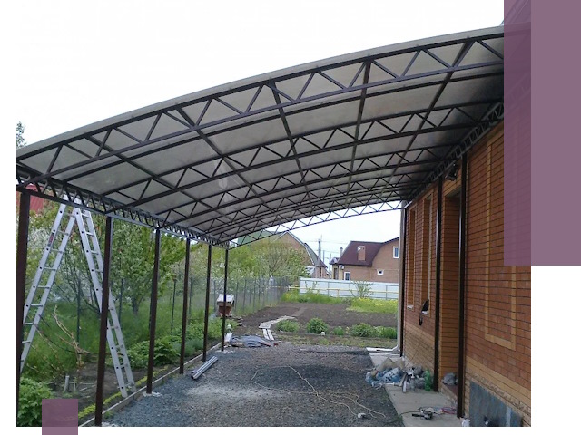 Профессиональный монтаж навесов под ключ в Ступине