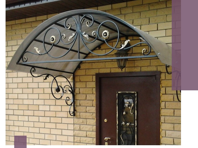 Изготовление козырьков из металла под ключ в Ступине