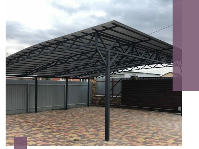 Недорогие навесы под ключ в Ступине — изготовление и монтаж