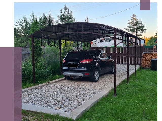 Навесы для автомобиля в Ступине от 13356 руб.  | ПРОЛЁТ-Стп