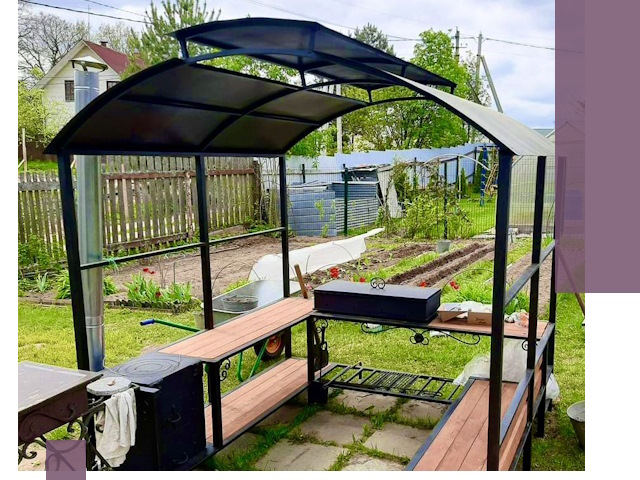 Навесы для барбекю в Ступине: изготовление, монтаж и демонтаж