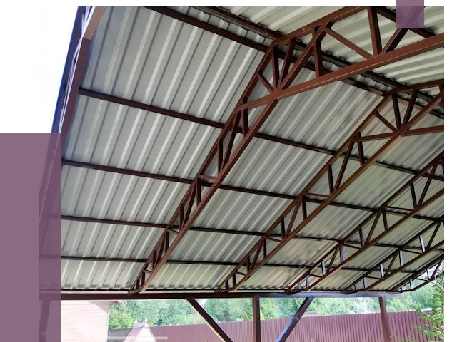 Навесы из профнастила в Ступине от 7484 руб. | ПРОЛЁТ-Стп