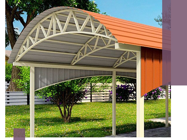 Навесы из профнастила под ключ в Ступине — установка и монтаж