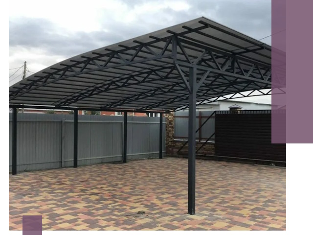 Металлические навесы под ключ в Ступине — изготовление и монтаж