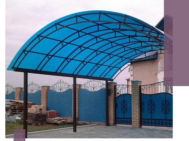 Арочные навесы под ключ в Ступине — изготовление и монтаж