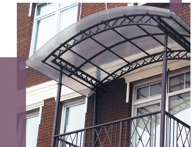 Козырьки над балконом в Ступине от 8783 руб. | ПРОЛЁТ-Стп