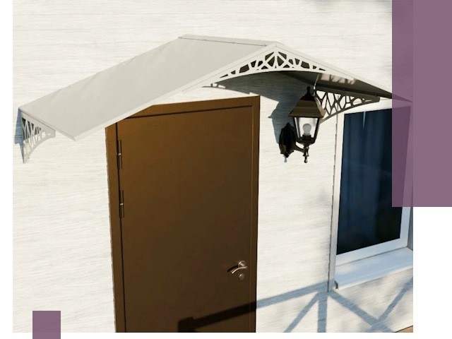 Металлические козырьки на входы и террасы в Ступине