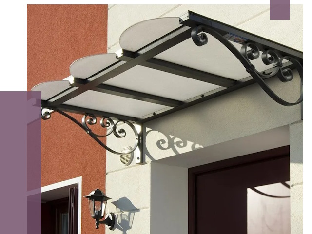 Односкатные козырьки в Ступине от 8523 руб.  | ПРОЛЁТ-Стп