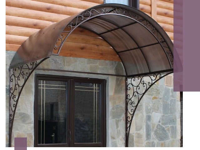 Арочные козырьки под ключ в Ступине: изготовление и монтаж