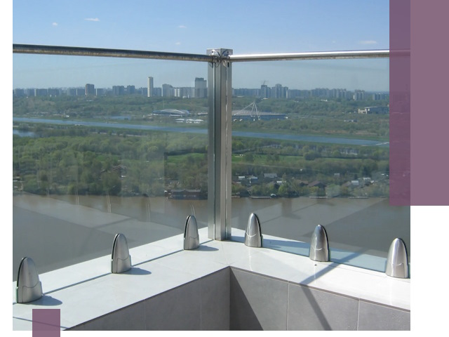 Стеклянные парапеты премиум класса в Ступине для домов и бизнесов